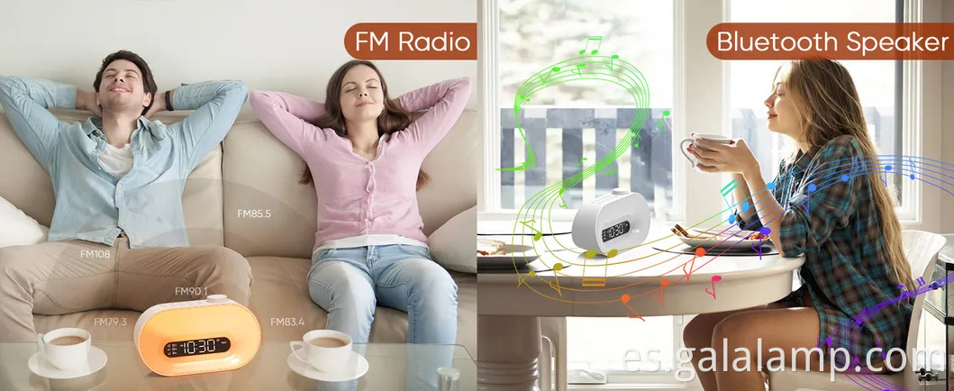 Bluetooth White Noise Sleep Monitor con despertador RGB